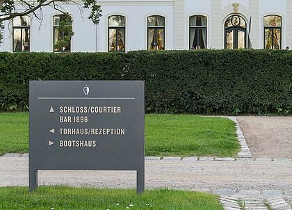 Resort Weißenhaus Schild zur Wegeleitung