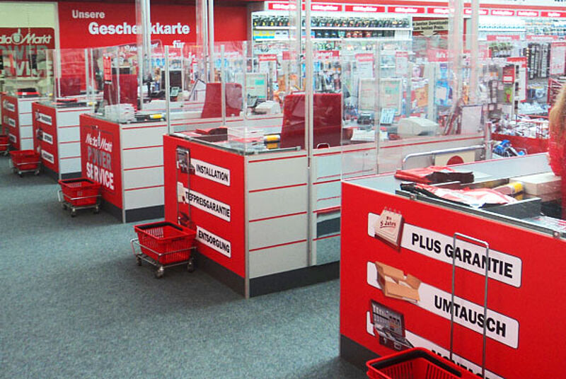 POS Kassenbeschilderung bei Mediamarkt.